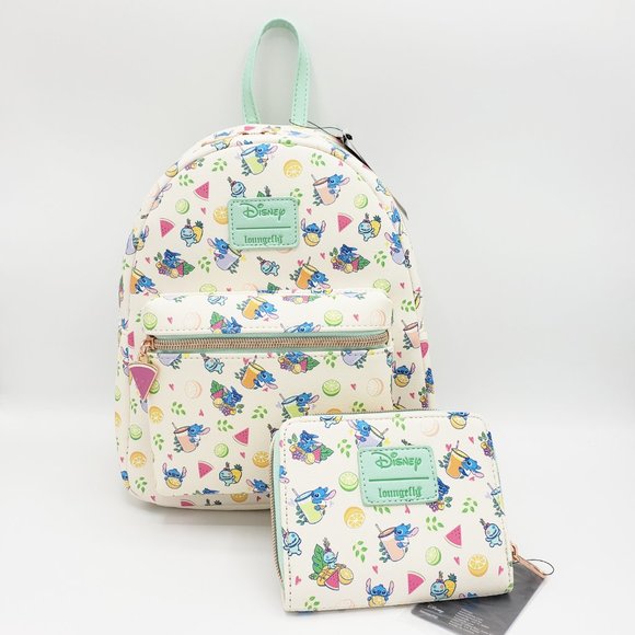 loungefly disney lilo & stitch vacation vibes zip wallet